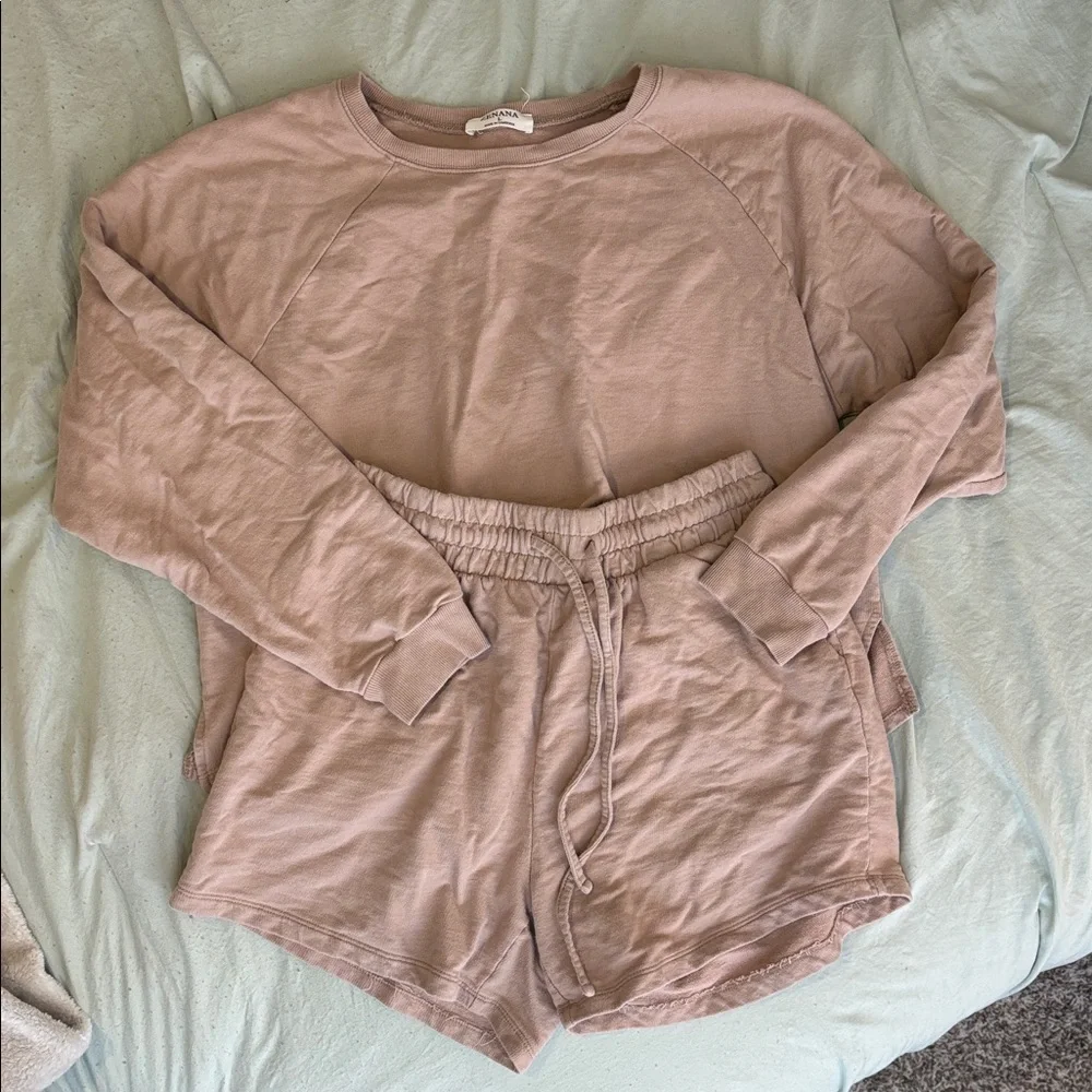 Zenana Outfitters Taupe Lounge Set - Picture 1 of 7